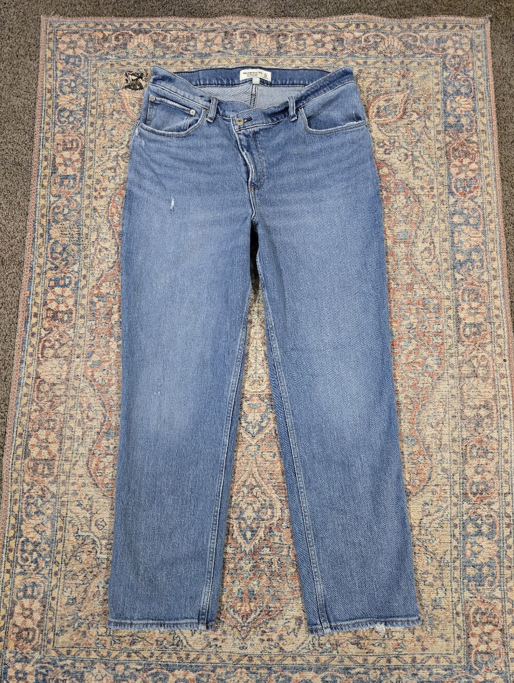 Abercrombie & Fitch 90s Straight Ultra High Rise Curve Love Jeans Sz 32 / 14